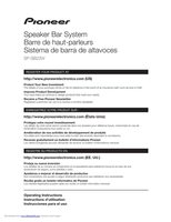 Pioneer SP-SB23W Sound Bar System Operating Manual