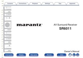 Marantz SR6011 Operating Manual