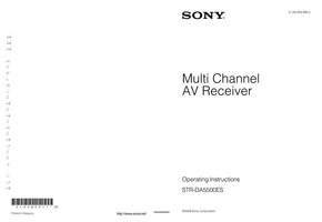 Sony STRDA5500ES Audio/Video Receiver Operating Manual