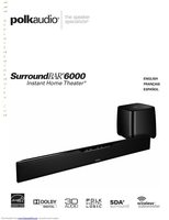 polkaudio SurroundBar 6000 Sound Bar System Operating Manual