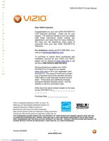 Vizio SV470XVT TV Operating Manual