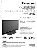 Panasonic TCL32S1 TCL37S1 TV Operating Manual