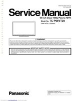 Panasonic TCP65VT30 TV Operating Manual