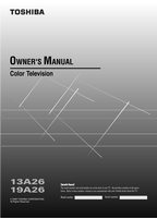 Toshiba 13A26 19A26 TV Operating Manual