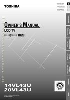 TOSHIBA 14VL43U 20VL43UOM Operating Manuals TOSHIBA 14VL43U 20VL43UOM Operating Manuals
