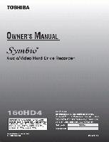 TOSHIBA 160HD4OM Operating Manuals