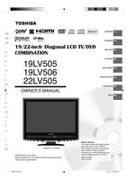 TOSHIBA 19LV505OM TV/DVD Combo Operating Manuals TOSHIBA 19LV505OM TV/DVD Combo Operating Manuals