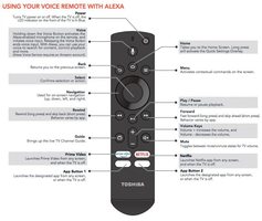 Toshiba CTRC1US19 Fire Edition TV Remote Control