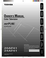 TOSHIBA 20AF41OM TV Operating Manuals TOSHIBA 20AF41OM TV Operating Manuals