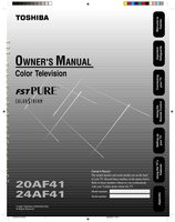 Toshiba 20AF41 24AF41 TV Operating Manual