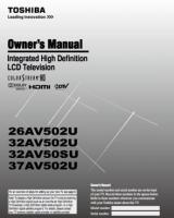 TOSHIBA 26AV502UOM Operating Manuals