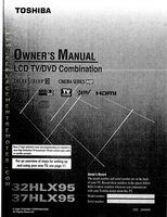 Toshiba 32HLX95 37HLX95 TV Operating Manual