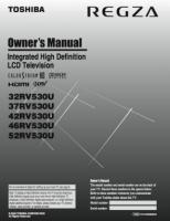 TOSHIBA 32RV530UOM Operating Manual