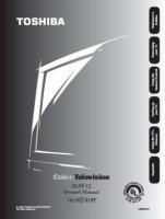 Toshiba 36AF12 TV Operating Manual