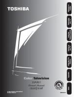 Toshiba 36AX61 TV Operating Manual