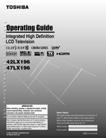 Toshiba 42HL196 42LX196 47LX196 TV Operating Manual