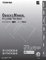 Toshiba 51HX84 57HX84 TV Operating Manual