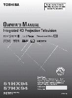 Toshiba 51HX94 57HX94 TV Operating Manual