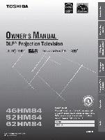 Toshiba 62HM84OM TV Operating Manual