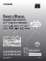 Toshiba 52HMX95 62HMX95 TV Operating Manual