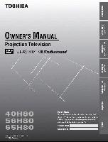 Toshiba 40H80 TV Operating Manual