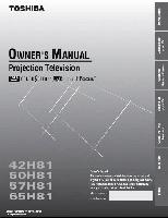 Toshiba 42H81 TV Operating Manual