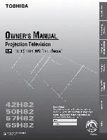 Toshiba 42H82 TV Operating Manual