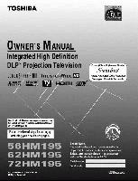 Toshiba 56HM195 62HM195 72HM195 TV Operating Manual