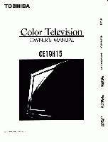 Toshiba CE19H15OM TV Operating Manual