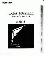 Toshiba CE27E15OM TV Operating Manual