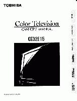 Toshiba CE32E15OM TV Operating Manual
