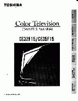 Toshiba CE32F15OM TV Operating Manual