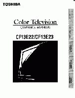 Toshiba CF13E23 TV Operating Manual