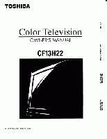 Toshiba CF13H22OM TV Operating Manual