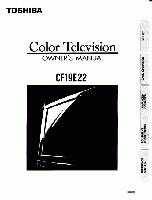 Toshiba CF19E22 TV Operating Manual