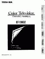 Toshiba CF19H32 TV Operating Manual