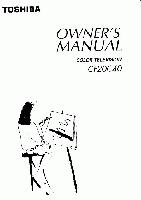 Toshiba CF20C40OM TV Operating Manual