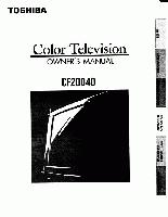 Toshiba CF20D40OM TV Operating Manual