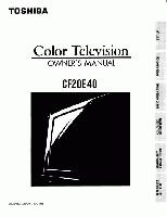 Toshiba CF20E40OM TV Operating Manual