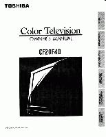 Toshiba CF20F40OM TV Operating Manual