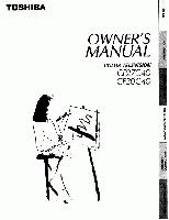 TOSHIBA cf27c40OM Operating Manual
