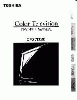 Toshiba CF27D30 TV Operating Manual