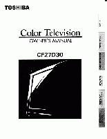 TOSHIBA CF27D30OM TV Operating Manuals TOSHIBA CF27D30OM TV Operating Manuals