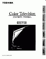 Toshiba CF27F30 TV Operating Manual