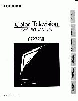 Toshiba CF27F50OM TV Operating Manual