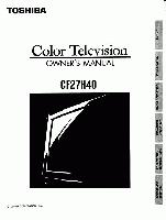 Toshiba CF27H40 TV Operating Manual