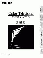 Toshiba CF32G40 TV Operating Manual