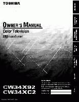 Toshiba CW34X92 CW34XC2 TV Operating Manual