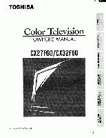 Toshiba CX27F60 CX32F60 TV Operating Manual