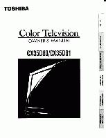 Toshiba CX35D80 CX35D81 TV Operating Manual